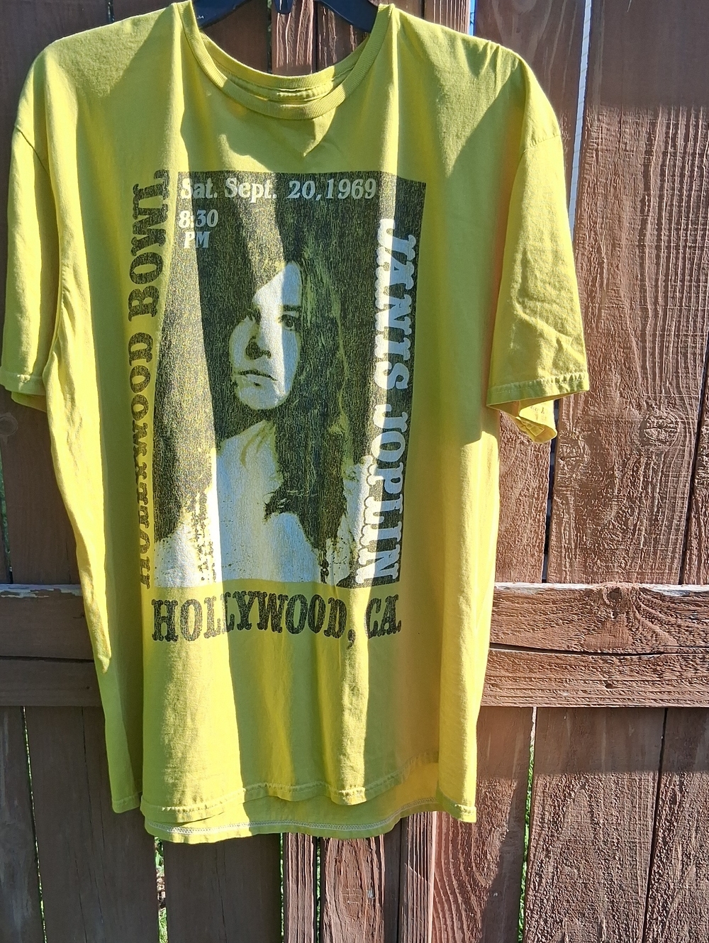 Yellow Graphic Band Tee - Hollywood Print 1Xl